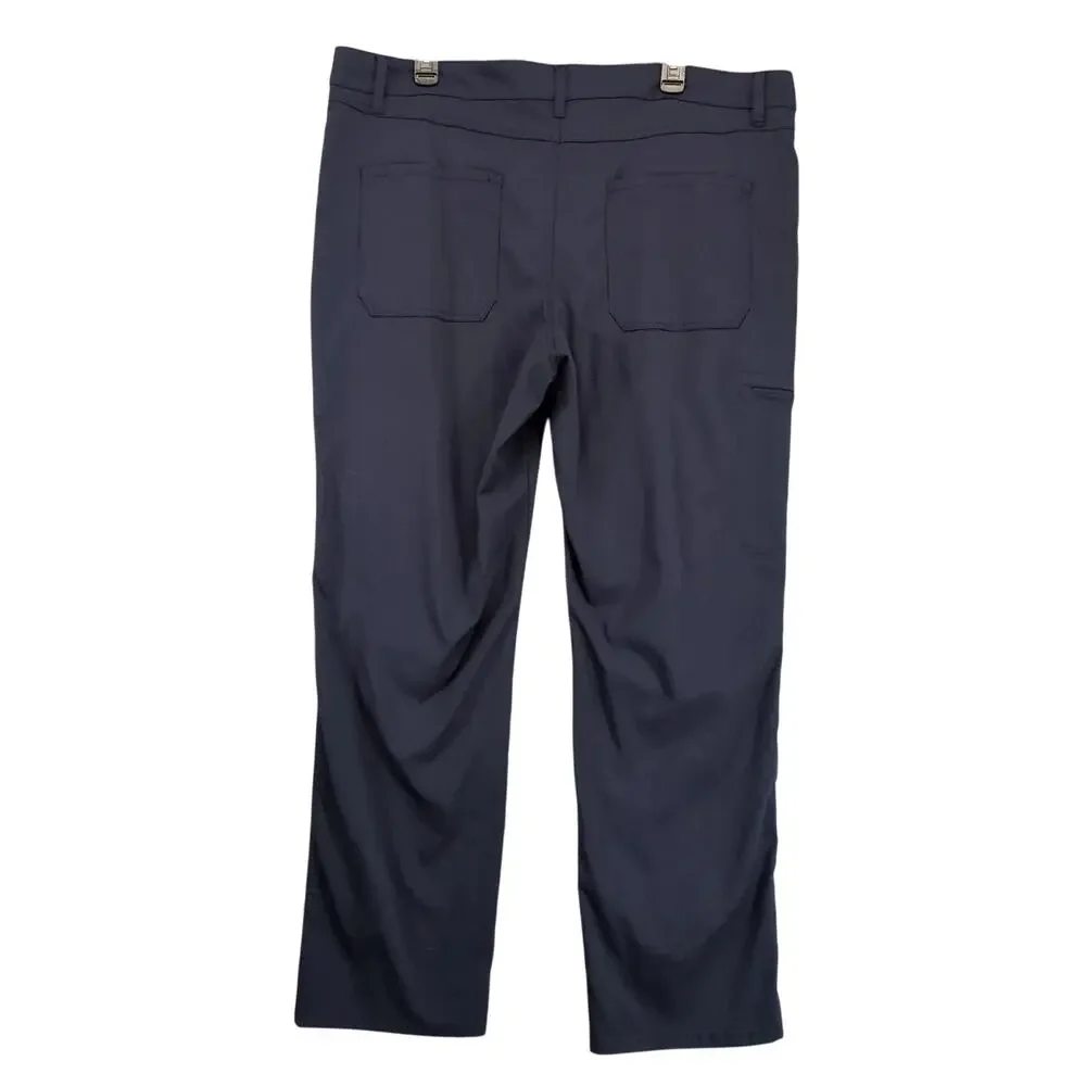 Original Weatherproof Vintage Navy Nylon Cargo Chino Pants Men's 40x30 Stretch‎